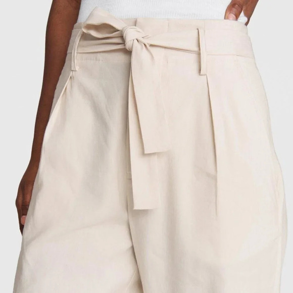 Rag & Bone Size 2 Roxie Linen Pant in Light Dove - Picture 3 of 9